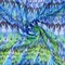 Blue-Green-Multi Polyester Aztec Ikat Printed Chiffon Woven Fabric By the Yard
